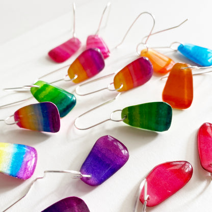 Candy Drops | Pink Ombre Stripe Earrings