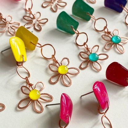 Copper Flowers | Bright Pink