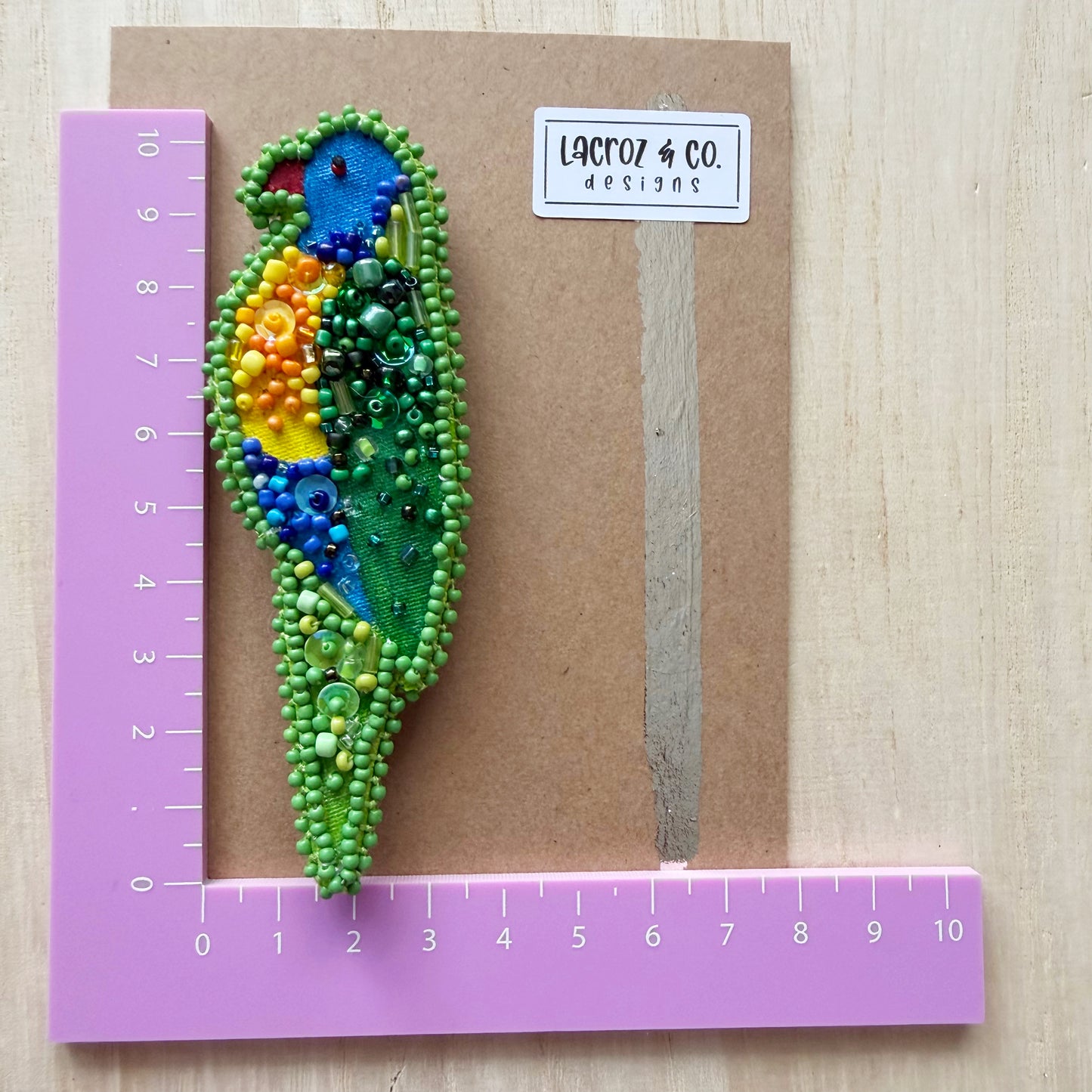 Rainbow Lorikeet | Beaded Brooch