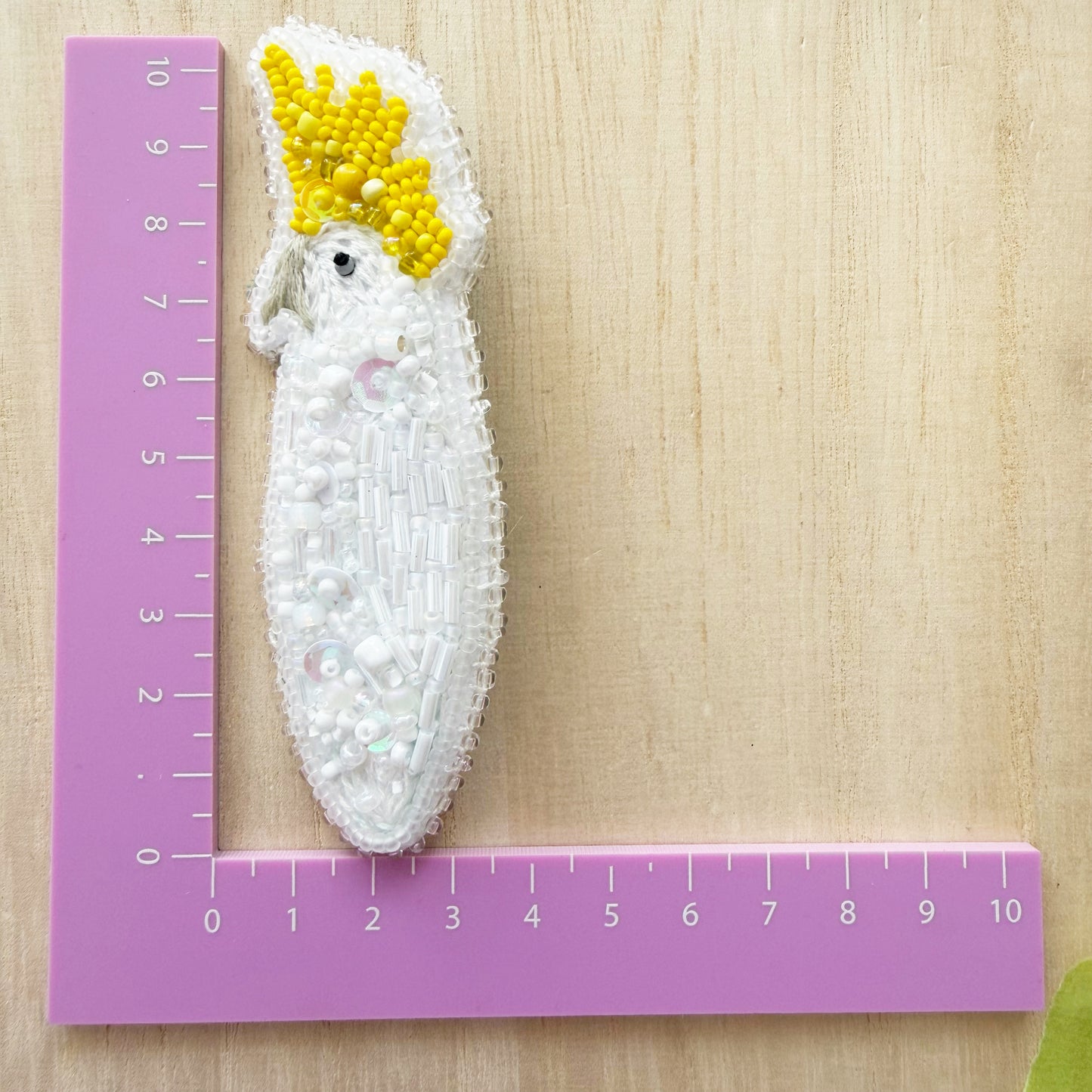 Sulphur Crested Cockatoo | Beaded Brooch