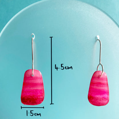 Candy Drops | Pink Ombre Stripe Earrings
