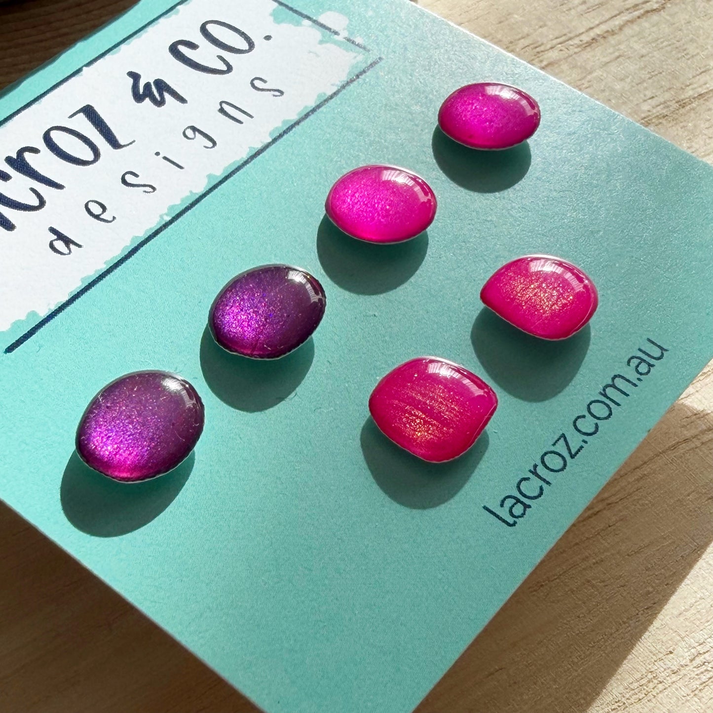 Stud Earring Sets | Purple Pink