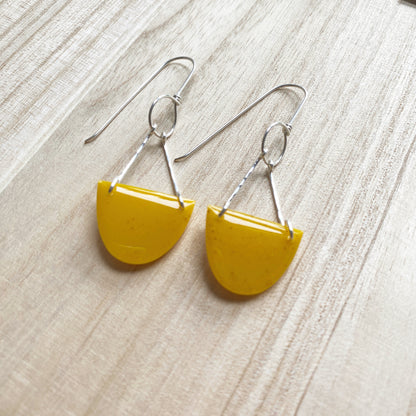 Iris | Mustard Yellow Dangles