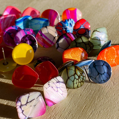 Small Stud Earrings | Yellow